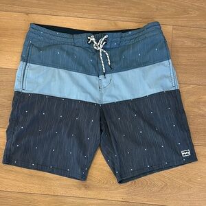 Billabong Blue Colorblock Board Shorts